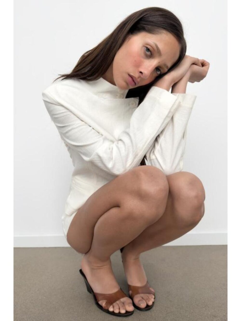 ZARA RAMIE BLEND WRAP JACKET - Picture 4 of 9